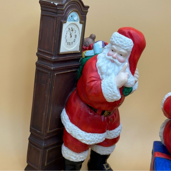 Santa Claus Figurine Porcelain Red White Toys Sack - Picture 15 of 16